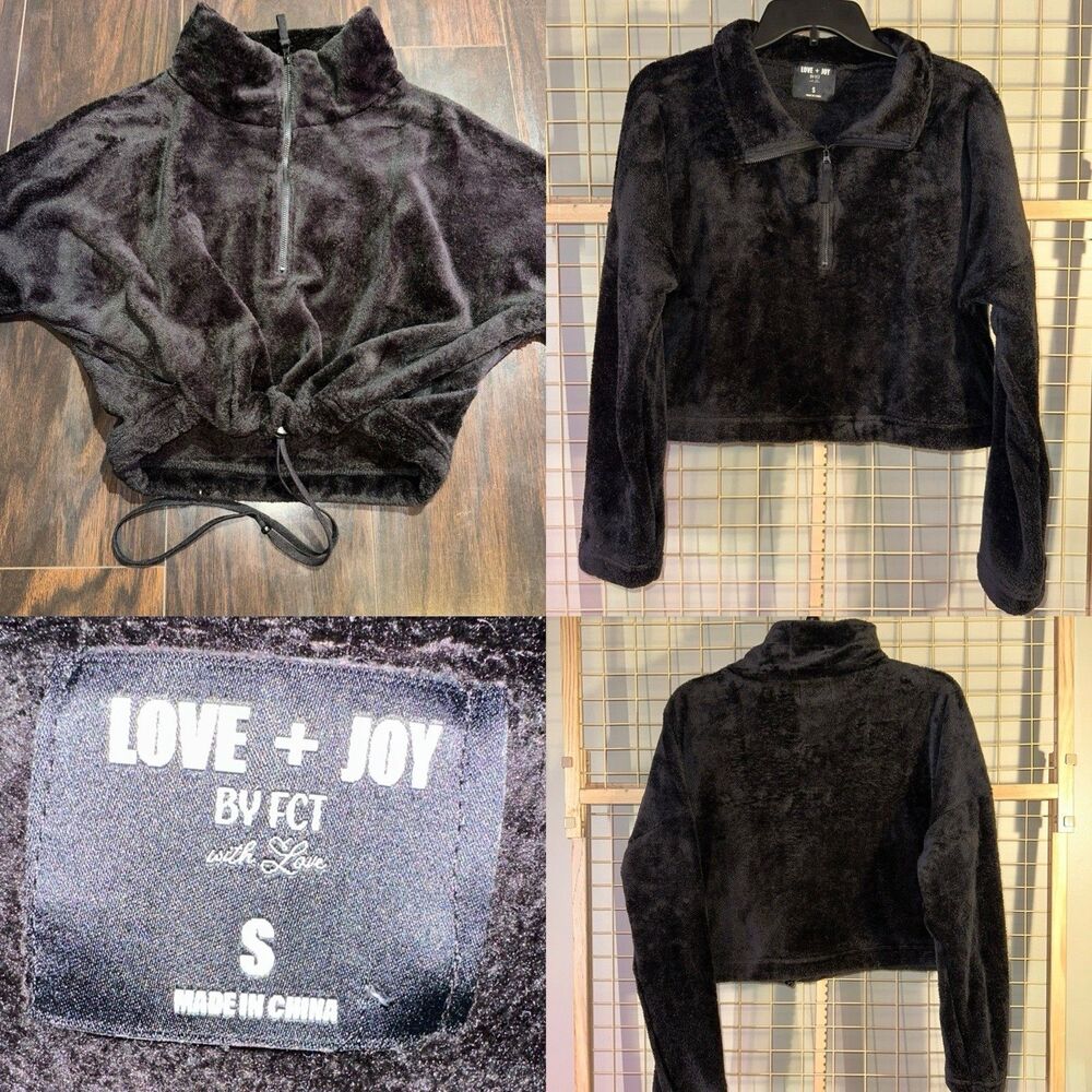 Love And Joy Women’s S Small Cropped Fleece Top Shirt